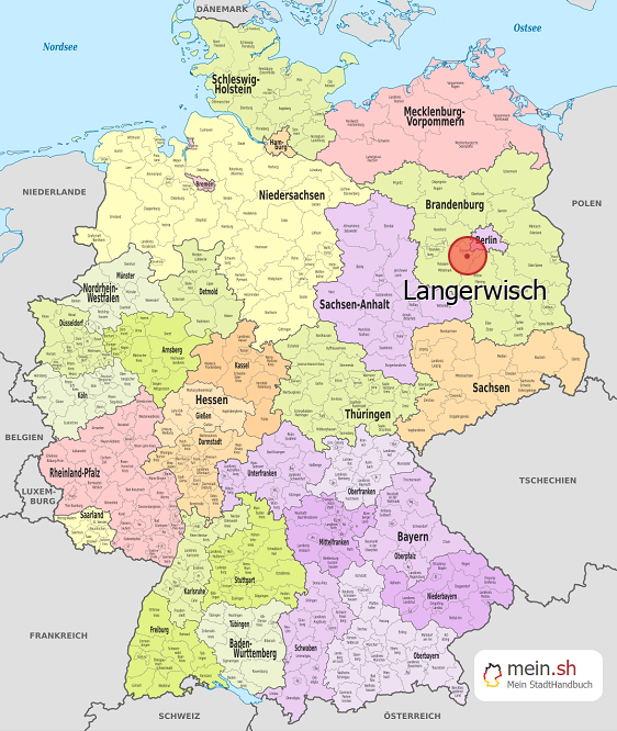 Deutschlandkarte mit Langerwisch