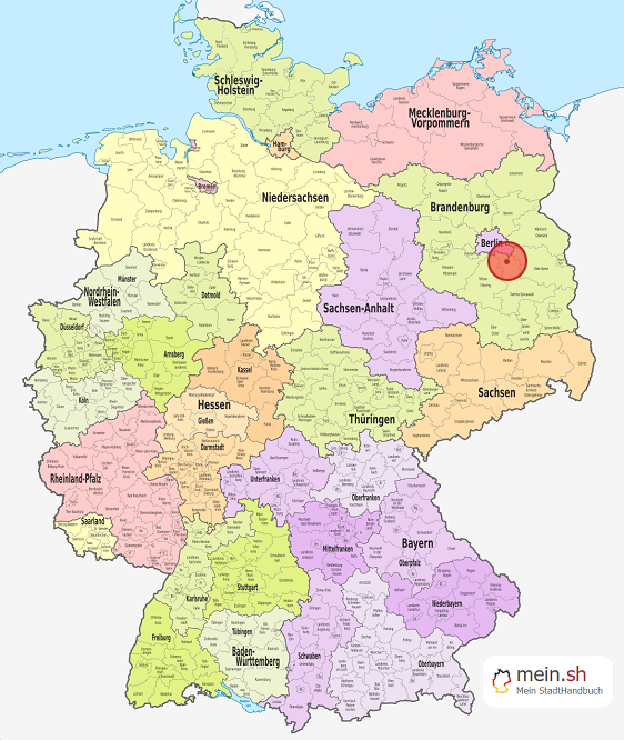 Deutschlandkarte mit K?nigs Wusterhausen