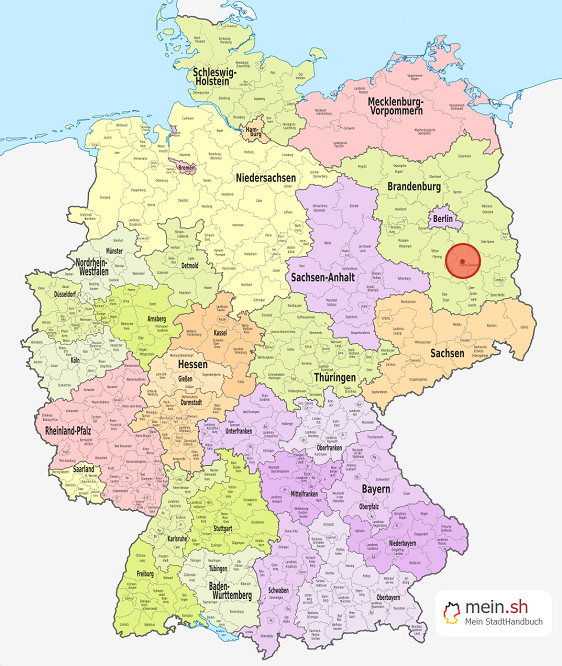 Deutschlandkarte mit Sch?nwald