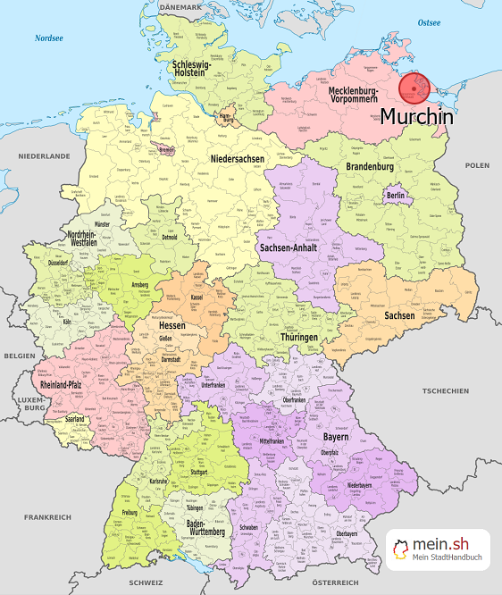 Deutschlandkarte mit Murchin