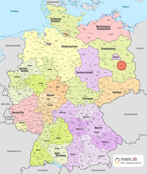 Deutschlandkarte mit M?rkisch Buchholz