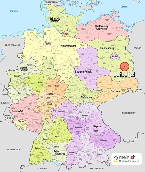 Deutschlandkarte mit Leibchel