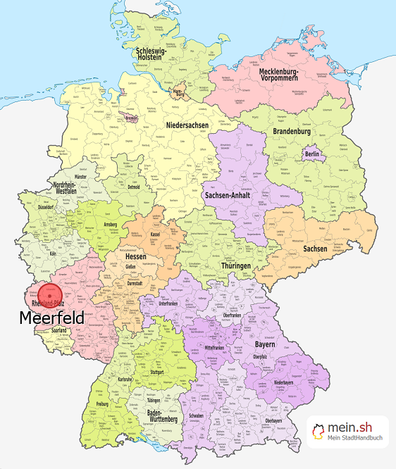 Deutschlandkarte mit Meerfeld