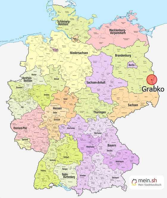 Deutschlandkarte mit Grabko