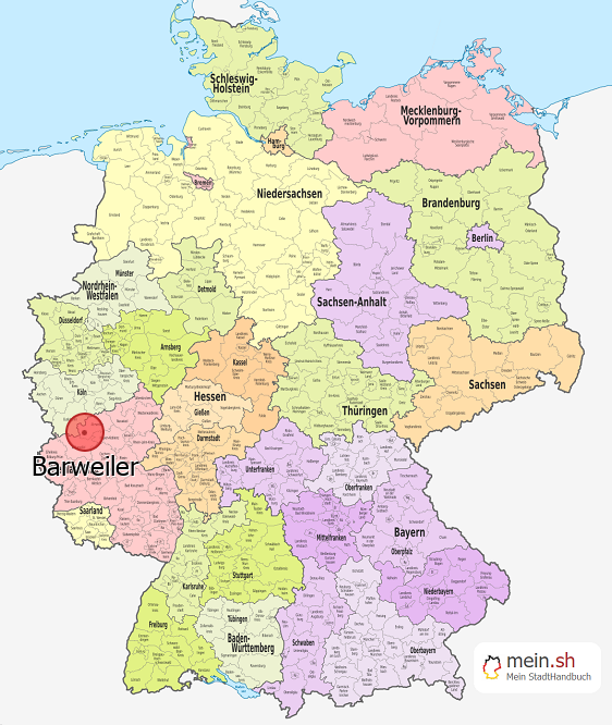 Deutschlandkarte mit Barweiler