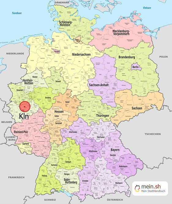 Deutschlandkarte mit Kln