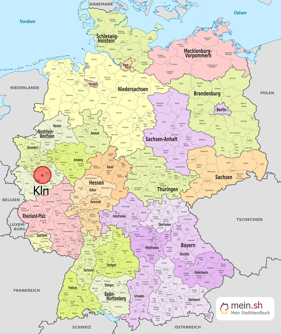 Deutschlandkarte mit Kln