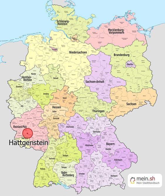 Deutschlandkarte mit Hattgenstein