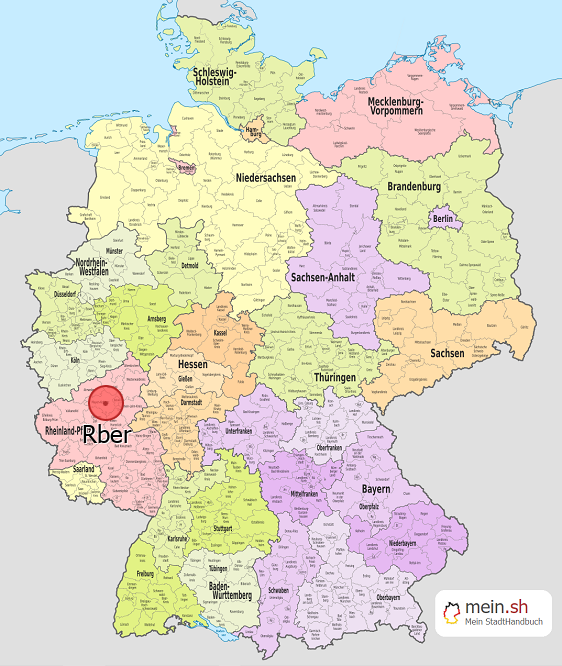 Deutschlandkarte mit Rber
