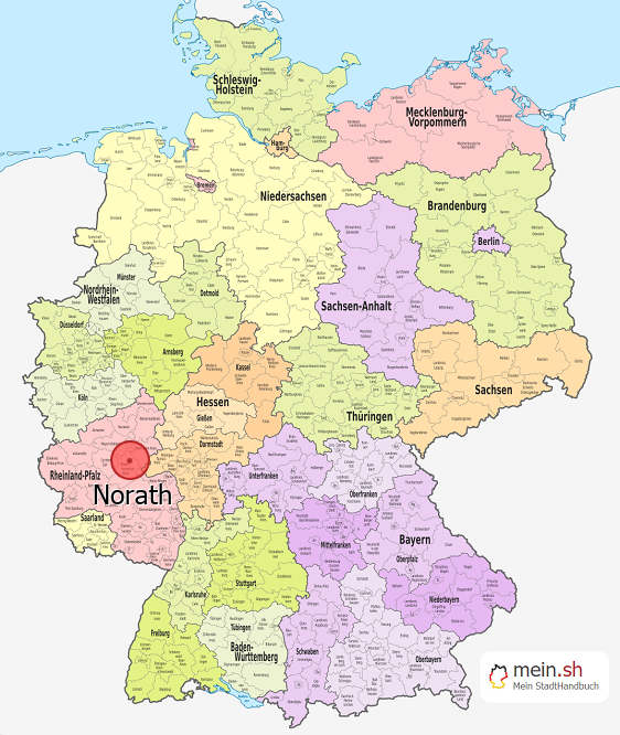 Deutschlandkarte mit Norath