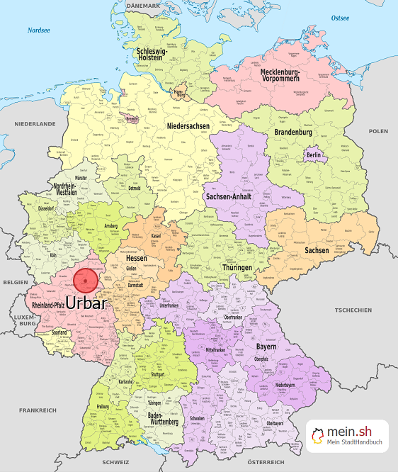Deutschlandkarte mit Urbar