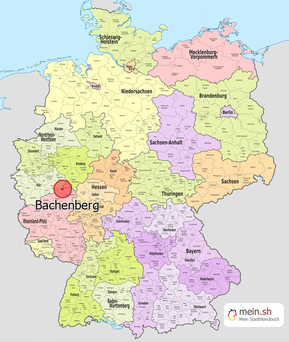 Deutschlandkarte mit Bachenberg