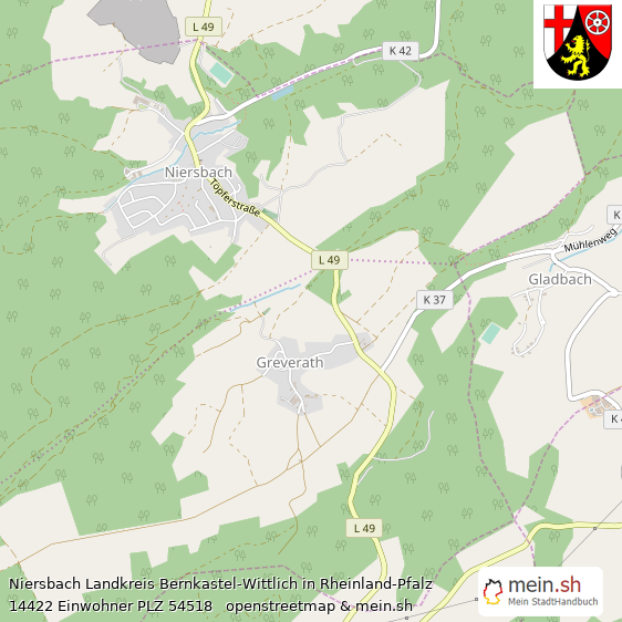 Niersbach Dorf Lageplan