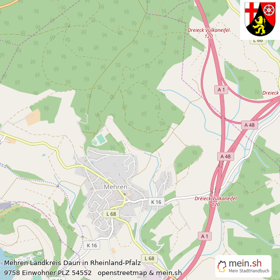Mehren Kleines Dorf Lageplan
