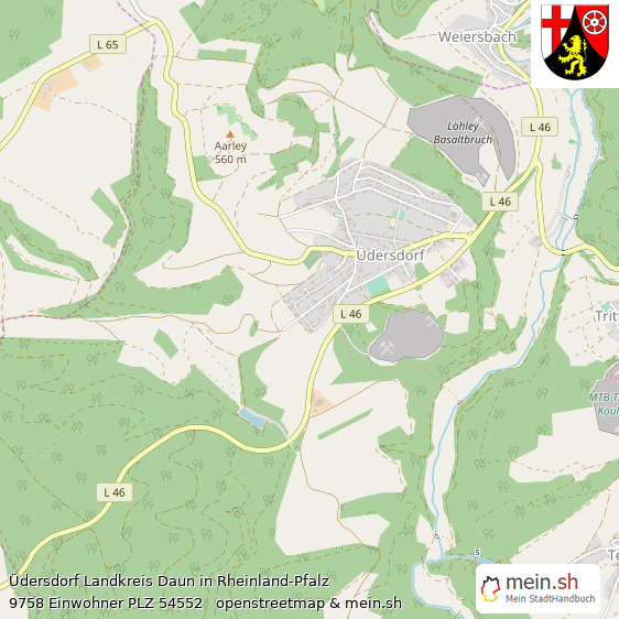 Üdersdorf Landkreis Daun Lageplan © Openstreetmap Contributors Üdersdorf Großes Dorf Lageplan