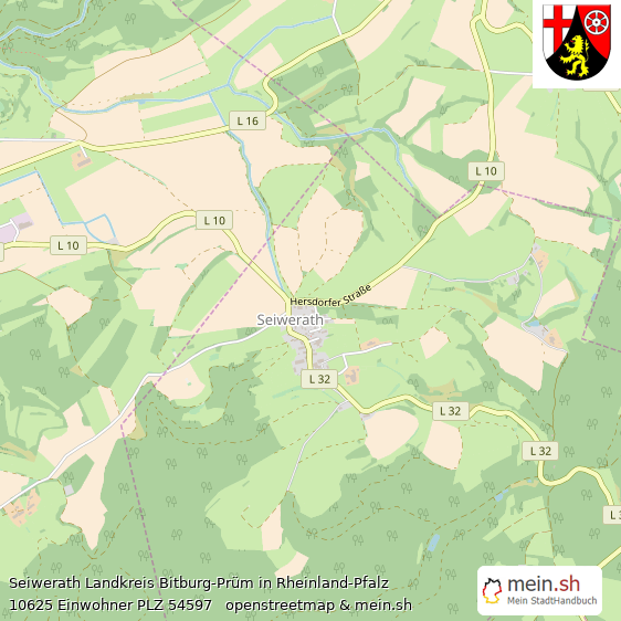 Seiwerath Landkreis Bitburg-Prüm Lageplan © Openstreetmap Contributors Seiwerath Kleines Dorf Lageplan