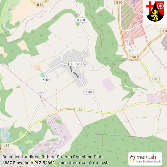 Beilingen Kleines Dorf Lageplan