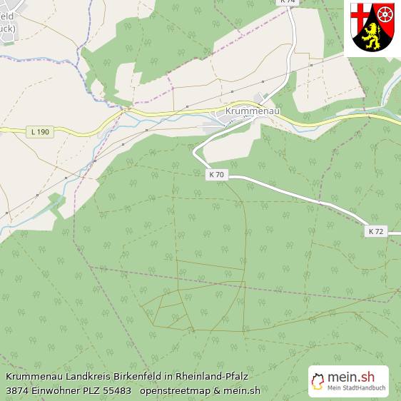 Krummenau Kleines Dorf Lageplan