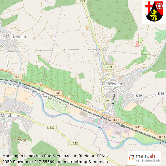Monzingen Groes Dorf Lageplan