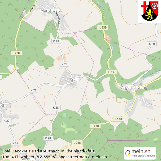 Spall Landkreis Bad Kreuznach Lageplan © Openstreetmap Contributors Spall Kleines Dorf Lageplan