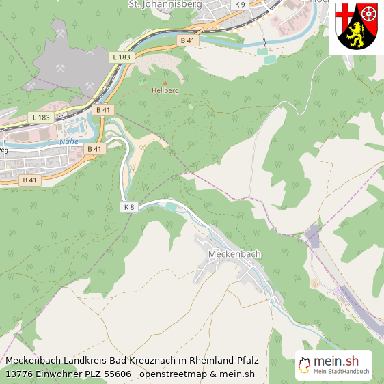 Meckenbach Kleines Dorf Lageplan