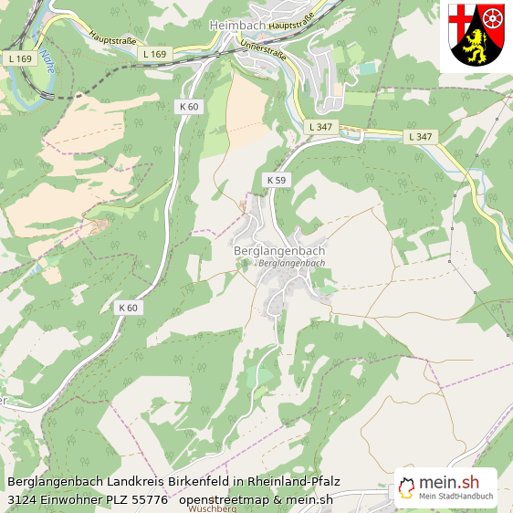 Berglangenbach Kleines Dorf Lageplan