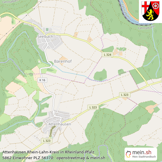 Attenhausen Rhein-Lahn-Kreis Lageplan © Openstreetmap Contributors Attenhausen Kleines Dorf Lageplan