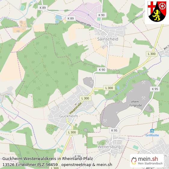 Guckheim Westerwaldkreis Lageplan © Openstreetmap Contributors Guckheim Dorf Lageplan