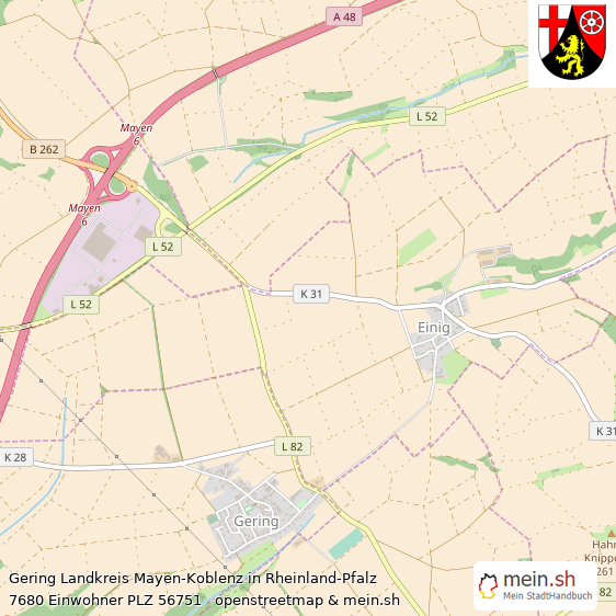 Gering Kleines Dorf Lageplan