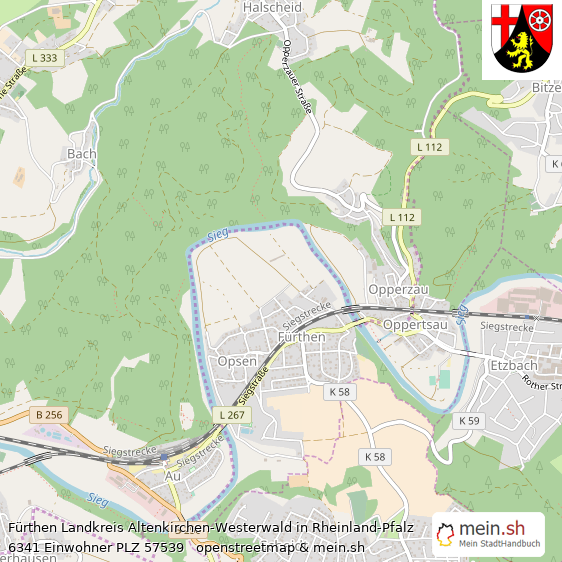 Frthen Groes Dorf Lageplan