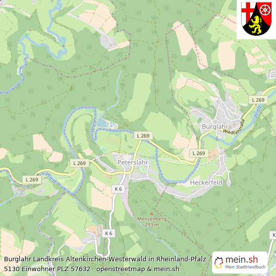 Burglahr Landkreis Altenkirchen-Westerwald Lageplan © Openstreetmap Contributors Burglahr Dorf Lageplan