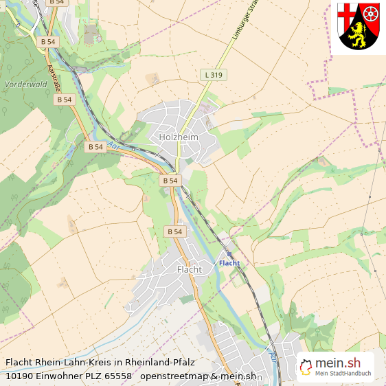Flacht Rhein-Lahn-Kreis Lageplan © Openstreetmap Contributors Flacht Großes Dorf Lageplan
