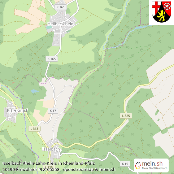 Isselbach Rhein-Lahn-Kreis Lageplan © Openstreetmap Contributors Isselbach Kleines Dorf Lageplan