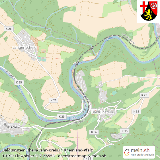 Balduinstein Rhein-Lahn-Kreis Lageplan © Openstreetmap Contributors Balduinstein Dorf Lageplan