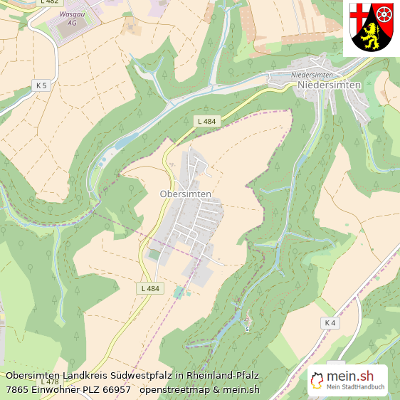 Obersimten Dorf Lageplan