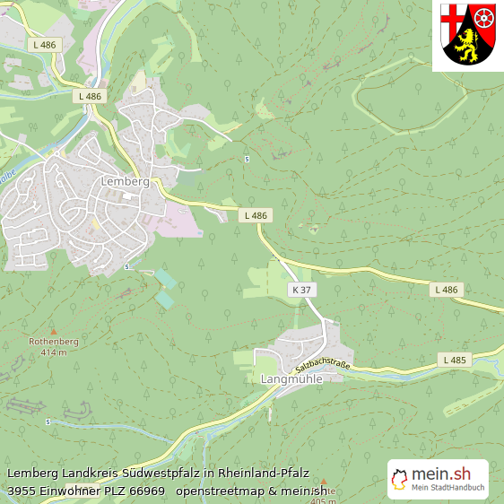 Lemberg Landstadt Lageplan