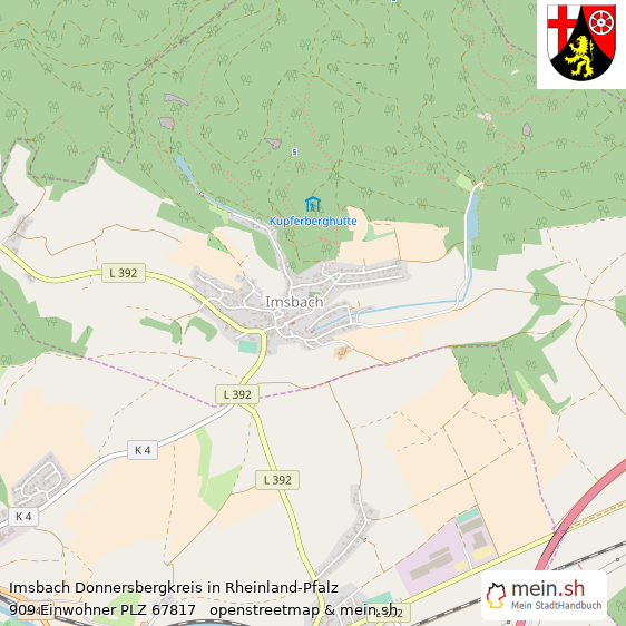 Imsbach Dorf Lageplan