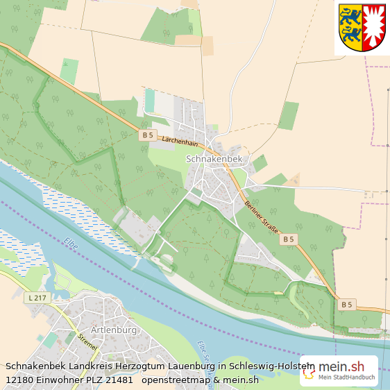 Schnakenbek Landkreis Herzogtum Lauenburg Lageplan © Openstreetmap Contributors Schnakenbek Dorf Lageplan