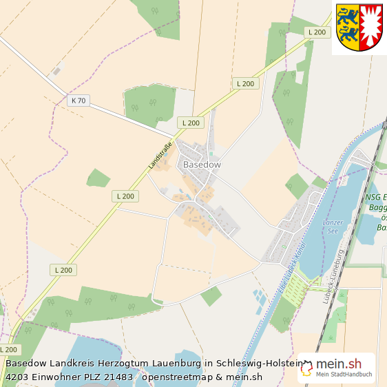 Basedow Dorf Lageplan