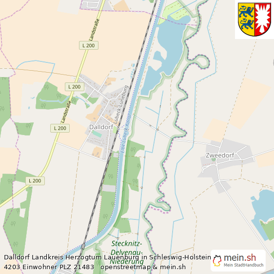 Dalldorf Kleines Dorf Lageplan