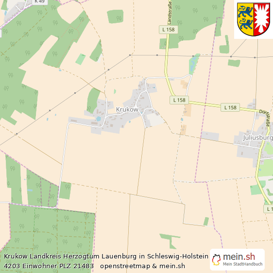 Krukow Kleines Dorf Lageplan
