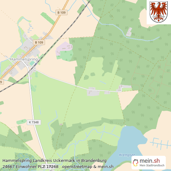 Hammelspring Landkreis Uckermark Lageplan © Openstreetmap Contributors Hammelspring Lageplan