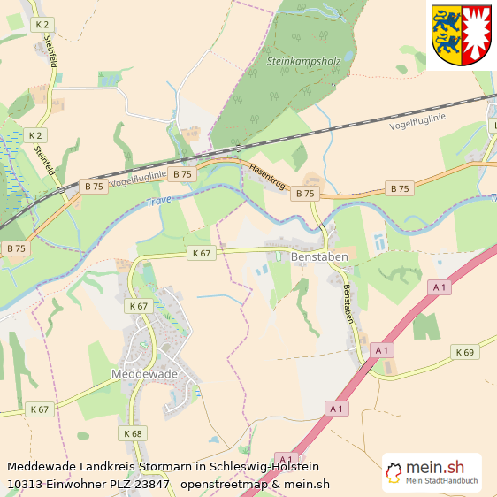 Meddewade Dorf Lageplan