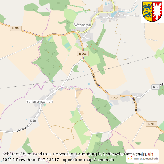 Sch?rens?hlen Kleines Dorf Lageplan