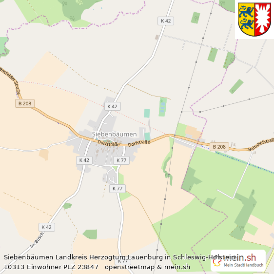 Siebenb?umen Dorf Lageplan