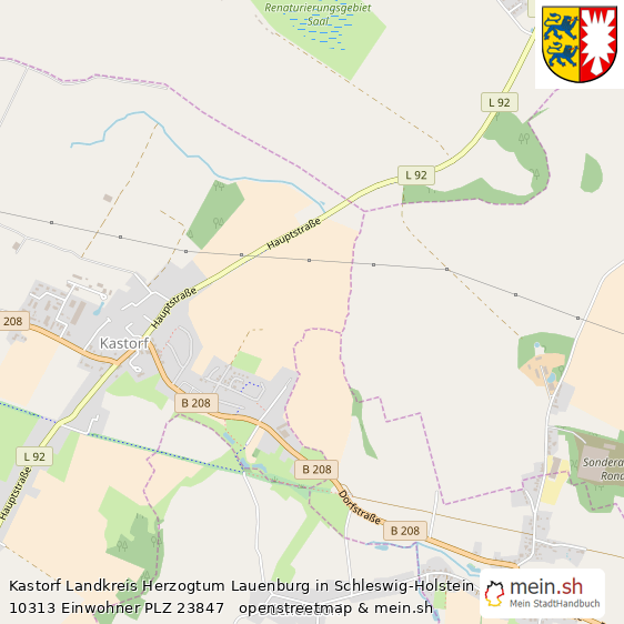 Kastorf Gro?es Dorf Lageplan