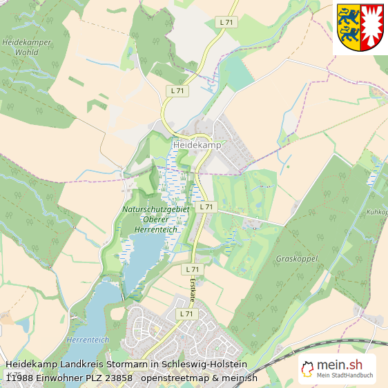 Heidekamp Landkreis Stormarn Lageplan © Openstreetmap Contributors Heidekamp Kleines Dorf Lageplan