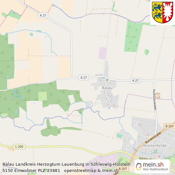 B?lau Kleines Dorf Lageplan