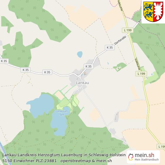 Lankau Kleines Dorf Lageplan