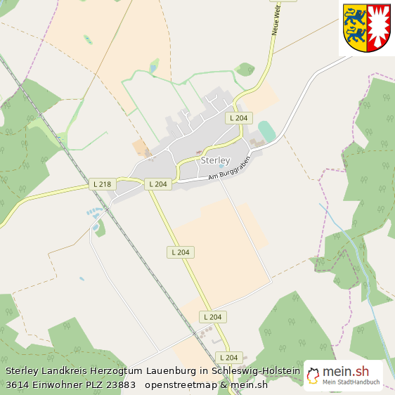 Sterley Dorf Lageplan